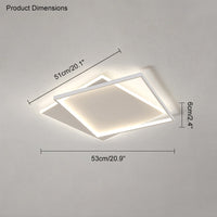 WOMO LED Deckenleuchte Eckig Flach Schwarz Weiß Modern Schlafzimmer-WM1011