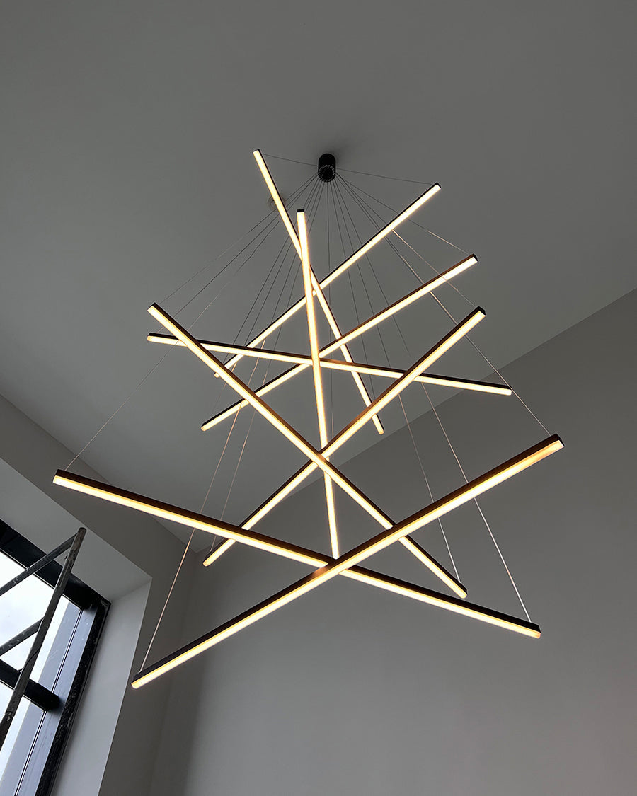WOMO LED Kronleuchter Balken Metall Treppenhaus-WM2125