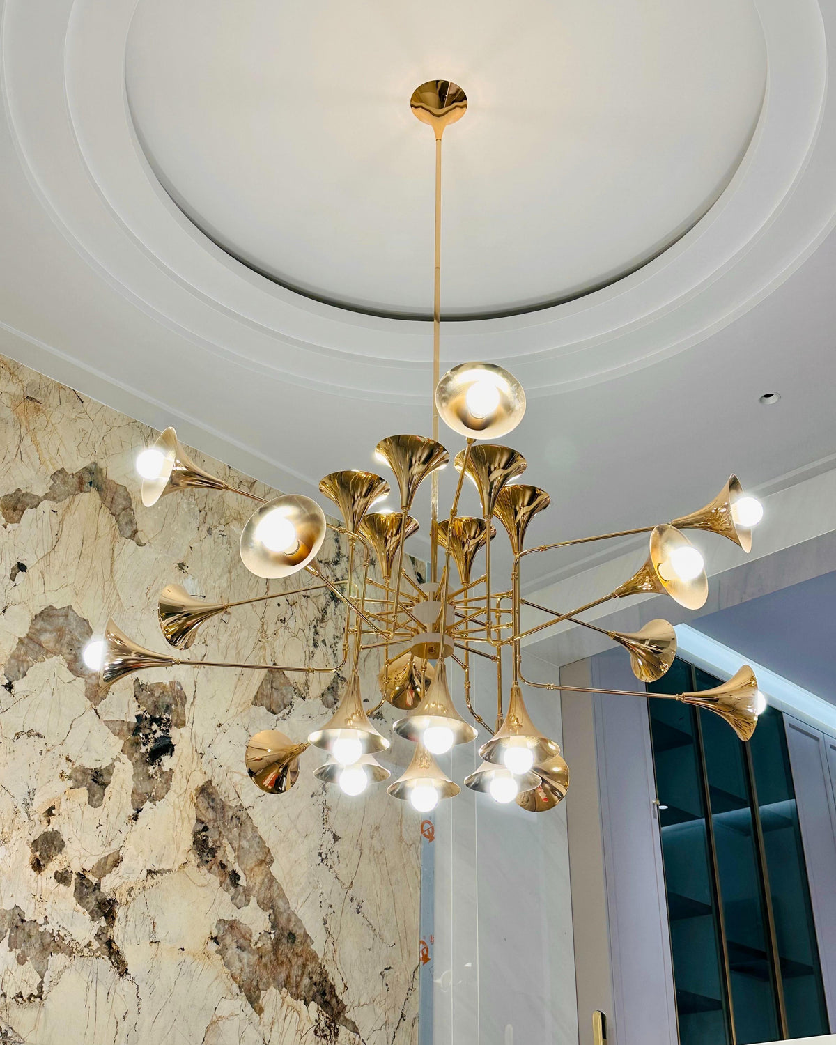 WOMO Vintage Chandelier Gold Living Room-WM2614