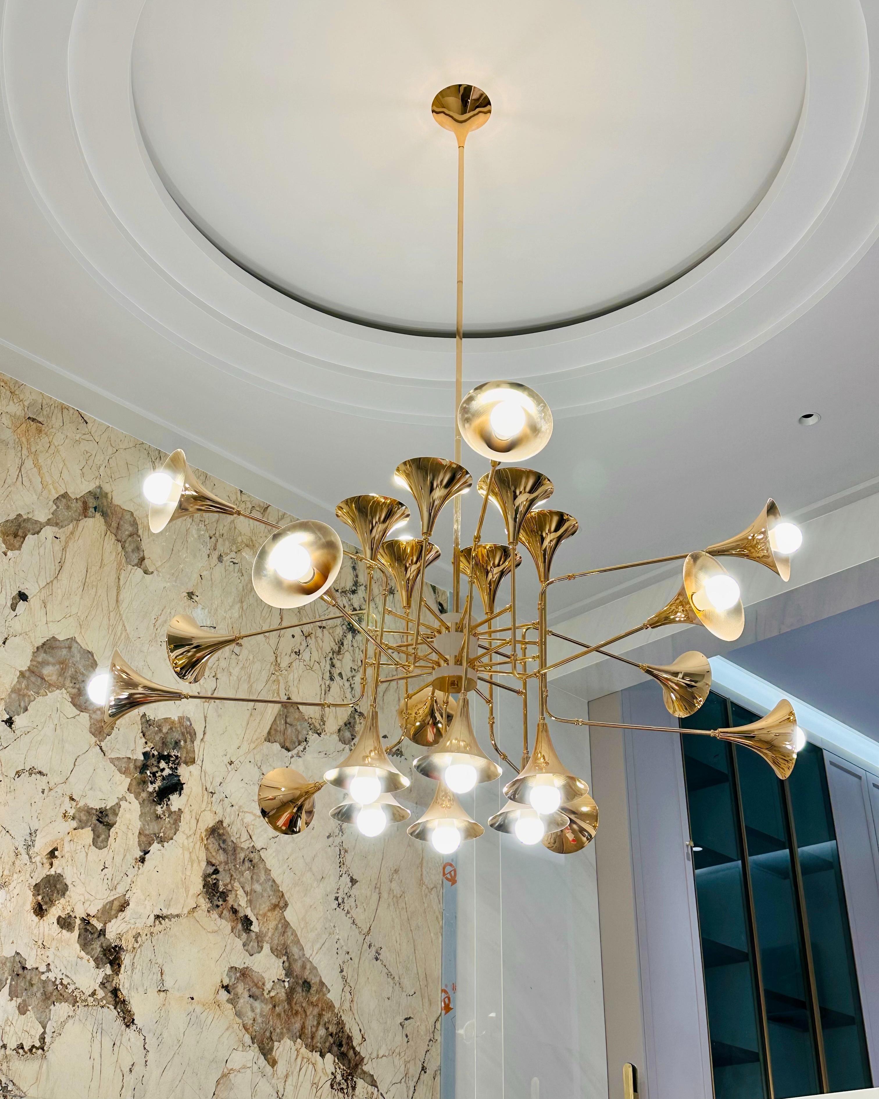 WOMO Vintage Kronleuchter Gold Wohnzimmer-WM2614