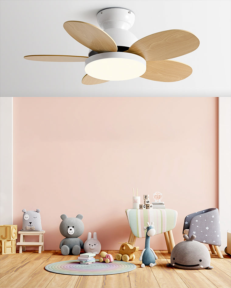 WOMO Scandi Wood Ceiling Fan Lamp-WM5004