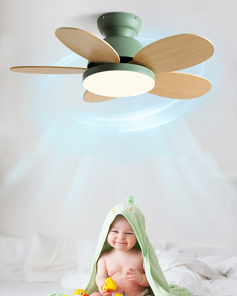 WOMO Scandi Wood Ceiling Fan Lamp-WM5004