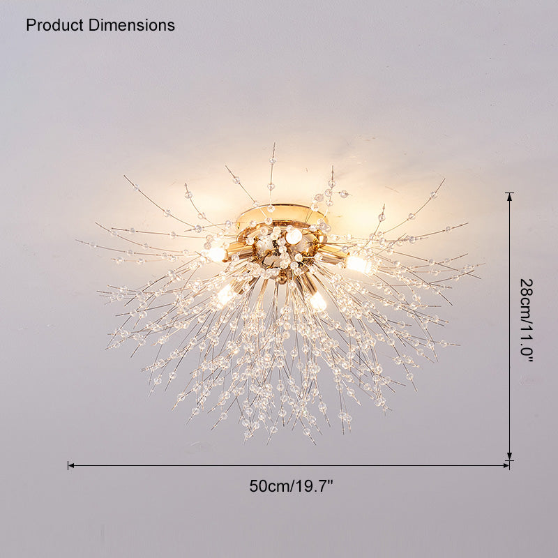 WOMO Dandelion Crystal Flush Mount Ceiling Light-WM1014