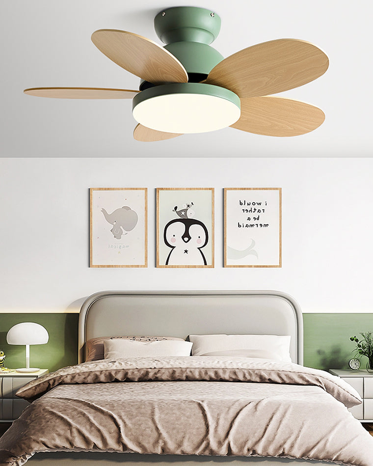 WOMO Scandi Wood Ceiling Fan Lamp-WM5004