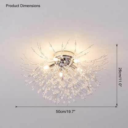WOMO Dandelion Crystal Flush Mount Ceiling Light-WM1014