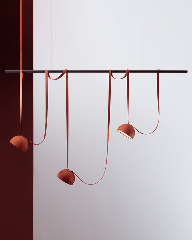 WOMO Dome Leather Linear Chandelier-WM2319