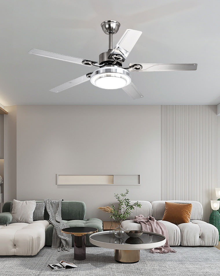 WOMO Slimline Edelstahl-Deckenventilatorlampe-WM5112