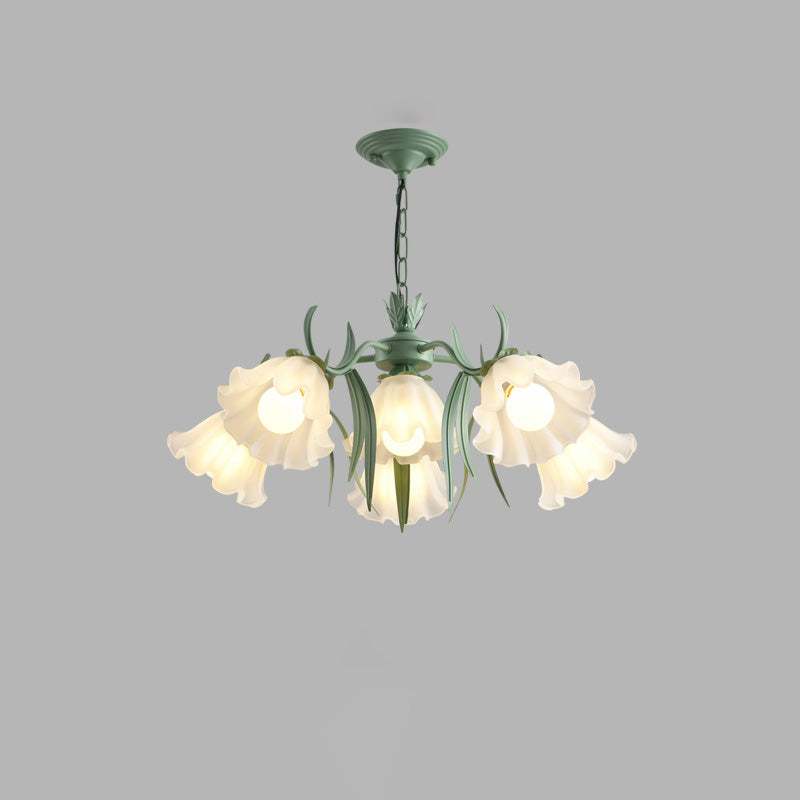 WOMO Tole Flower Glas-Kronleuchter-WM2307