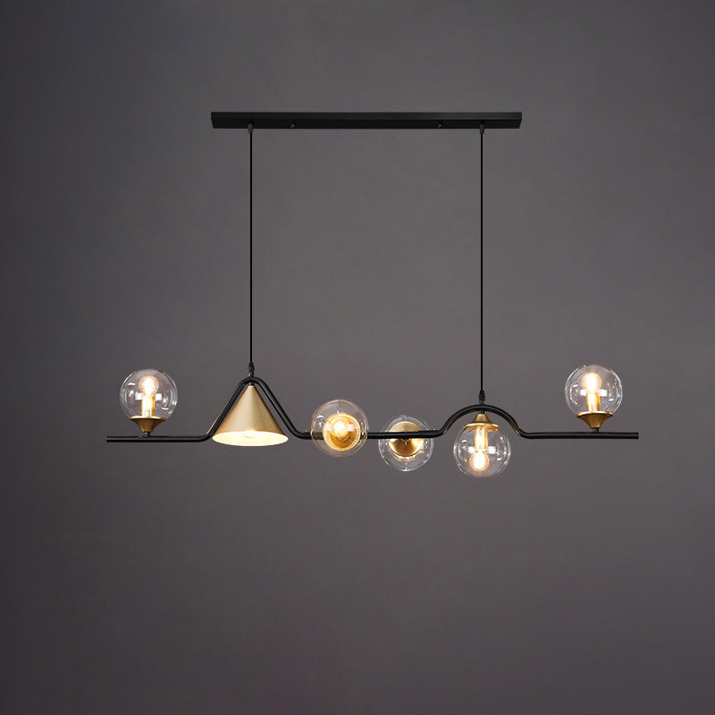 WOMO Lineare Glaskugel-Pendelleuchte-WM2257