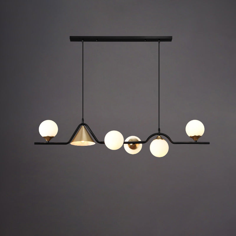 WOMO Lineare Glaskugel-Pendelleuchte-WM2257