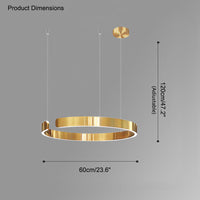 WOMO Schwarz/Gold Ring Led Kronleuchter-WM2009