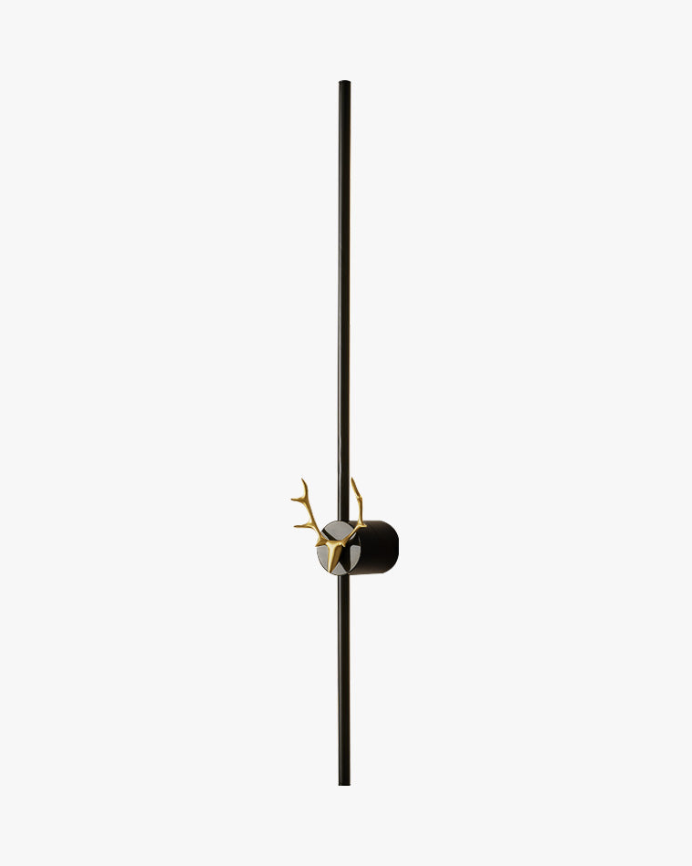 WOMO Lange Wandleuchte mit Geweih -WM6019