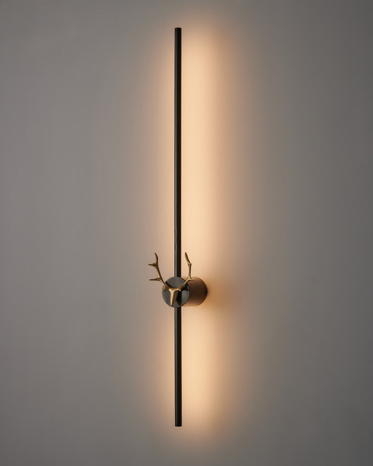 WOMO Lange Wandleuchte mit Geweih -WM6019