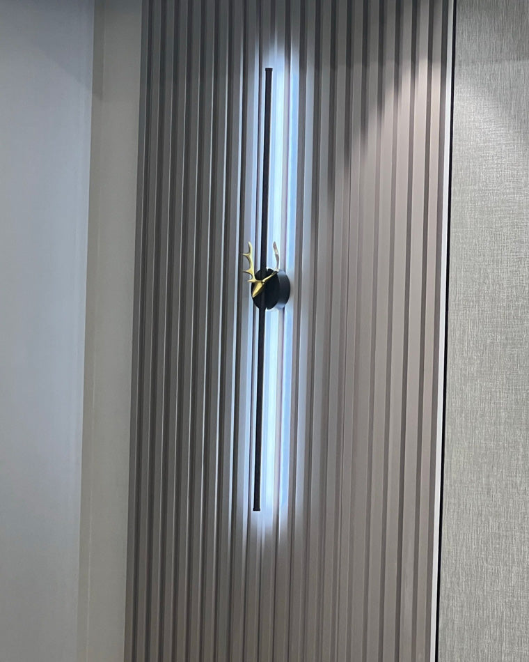 WOMO Lange Wandleuchte mit Geweih -WM6019