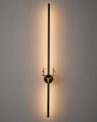 WOMO Lange Wandleuchte mit Geweih -WM6019