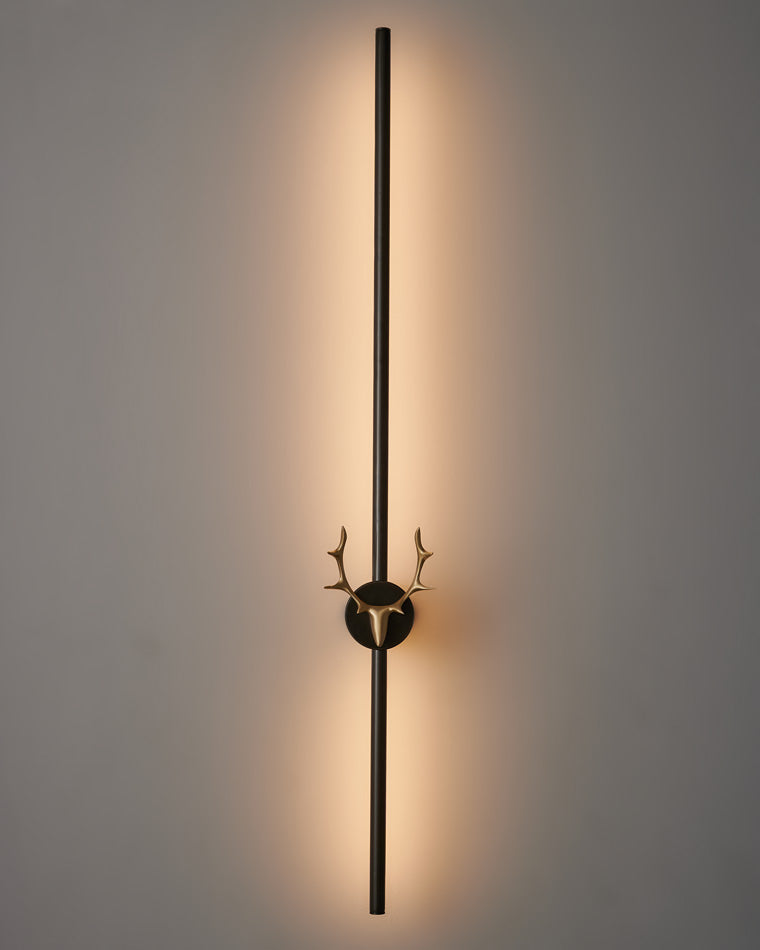 WOMO Lange Wandleuchte mit Geweih -WM6019