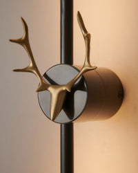 WOMO Lange Wandleuchte mit Geweih -WM6019