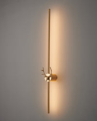 WOMO Lange Wandleuchte mit Geweih -WM6019