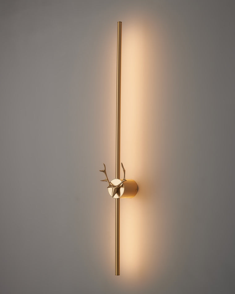 WOMO Lange Wandleuchte mit Geweih -WM6019