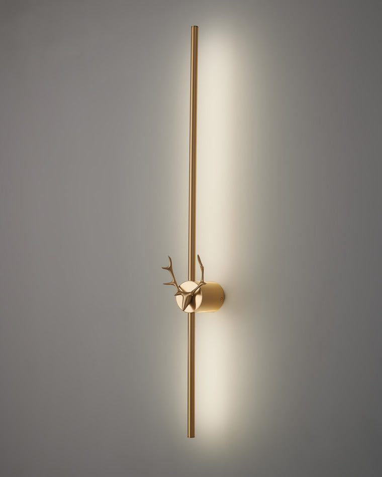 WOMO Lange Wandleuchte mit Geweih -WM6019