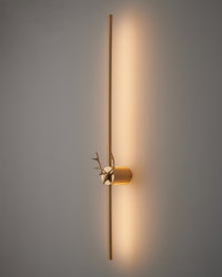WOMO Lange Wandleuchte mit Geweih -WM6019