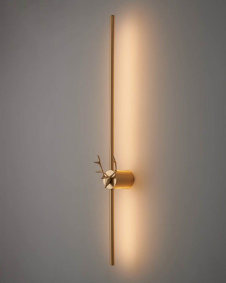 WOMO Lange Wandleuchte mit Geweih -WM6019