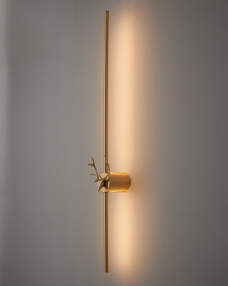WOMO Lange Wandleuchte mit Geweih -WM6019