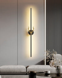 WOMO Lange Wandleuchte mit Geweih -WM6019