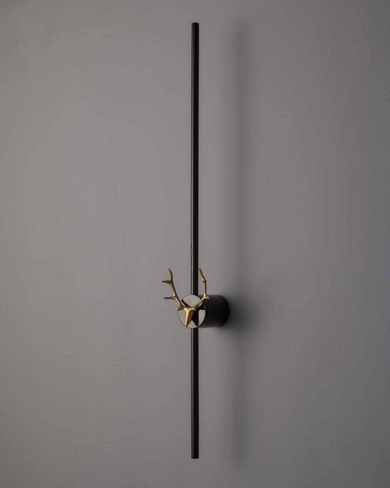 WOMO Lange Wandleuchte mit Geweih -WM6019