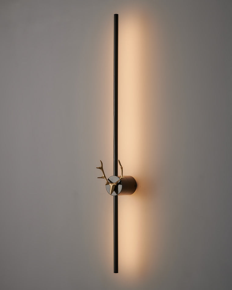 WOMO Lange Wandleuchte mit Geweih -WM6019