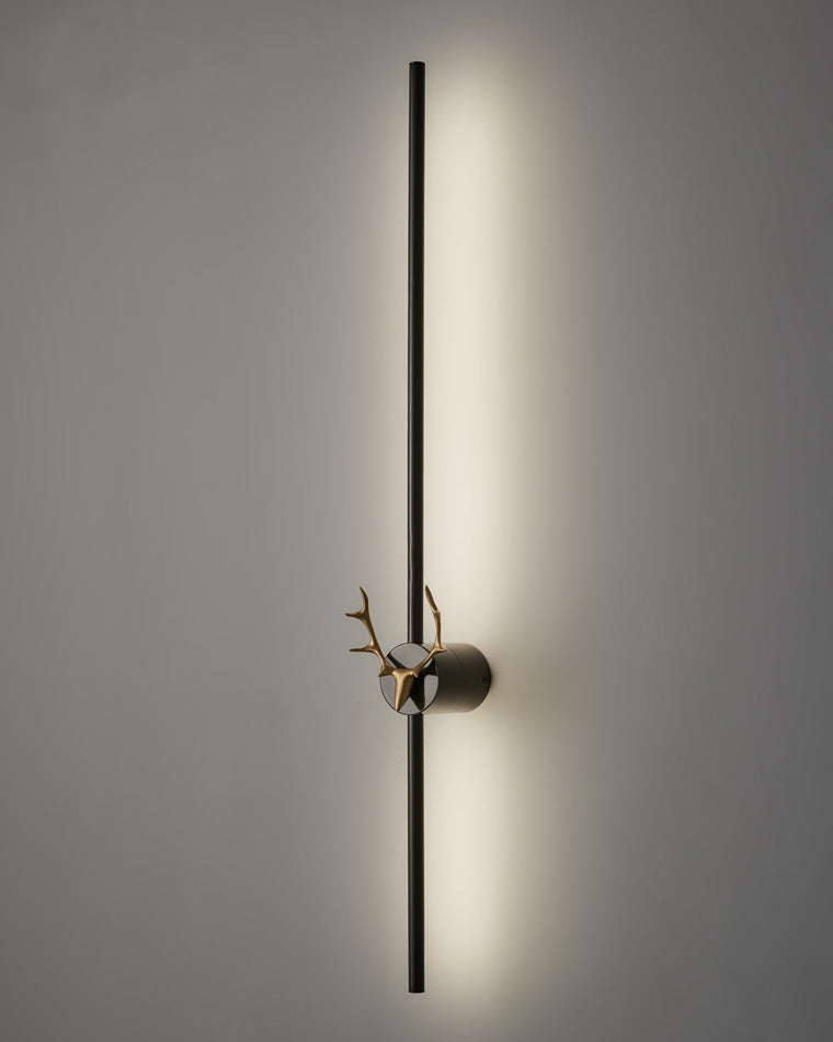 WOMO Lange Wandleuchte mit Geweih -WM6019