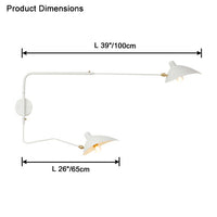 WOMO Swivel Double Arm Wall Light with Articulated Arm - WM6024