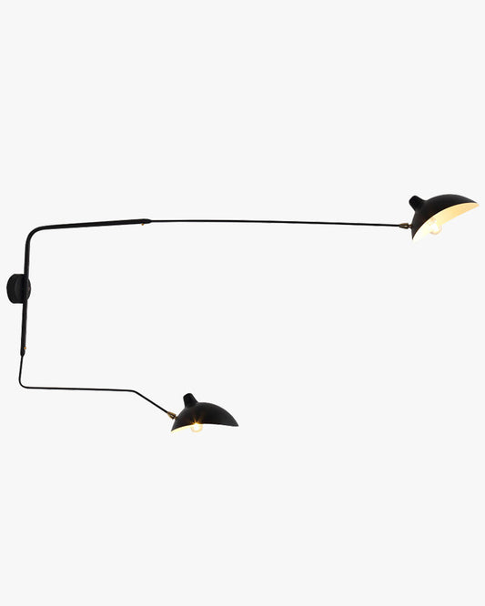 WOMO Schwenkbare Doppelarm-Wandleuchte mit Gelenkarm - WM6024