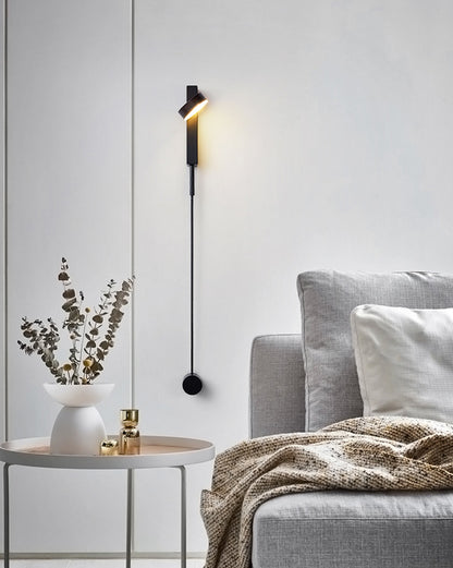 WOMO Adjustable Black/Gold Pendulum Wall Sconce-WM6029