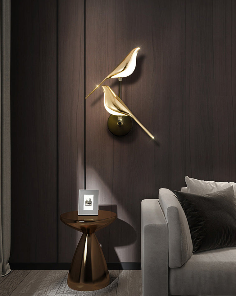 WOMO Gold Birds Wandleuchte-WM6033