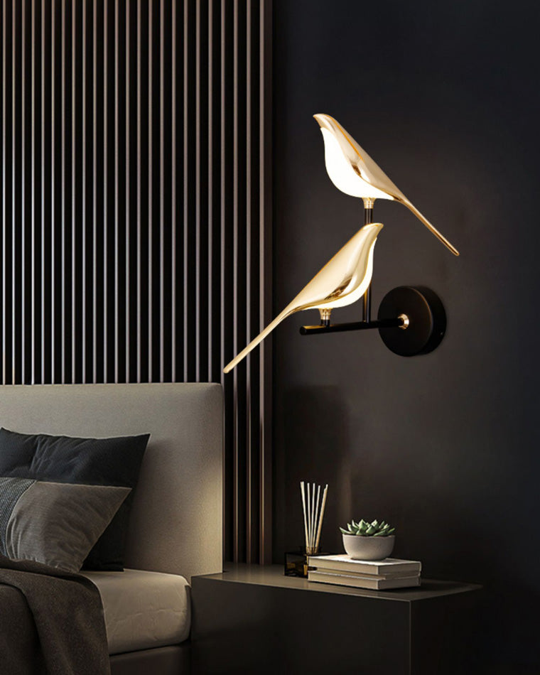WOMO Gold Birds Wandleuchte-WM6033
