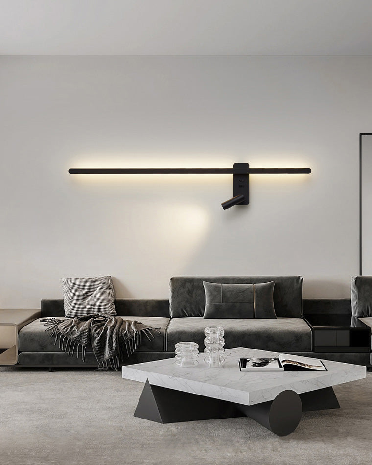 WOMO schaltbare lange lineare Wandleuchte mit Spotlight-WM6068