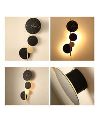 Horloge murale sculpturale WOMO avec lumière LED - WM6087