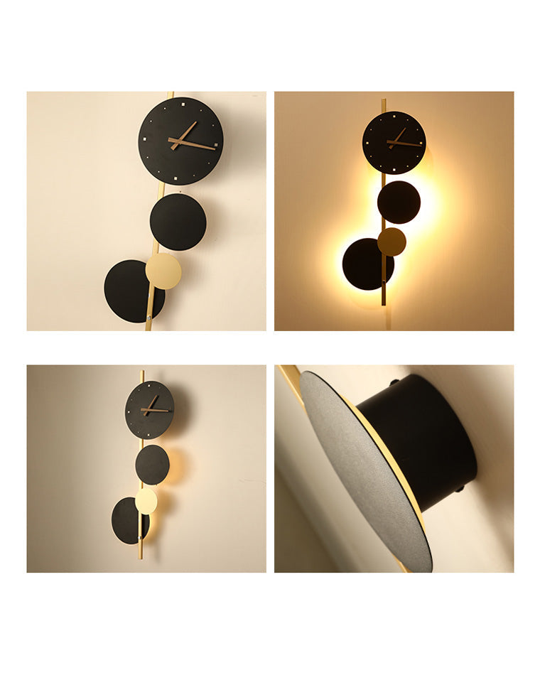 WOMO Skulpturale Wanduhr mit LED-Licht - WM6087