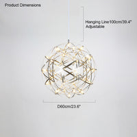 WOMO Designer LED Pendelleuchte SLV Chrom Kugel -WM2091