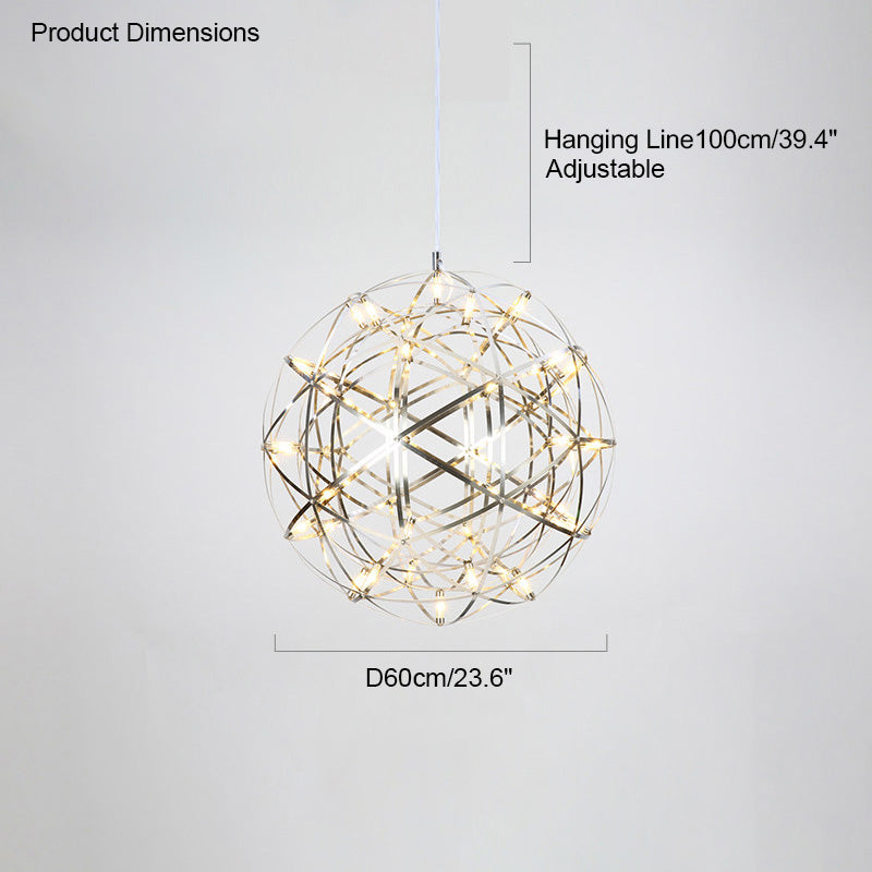 WOMO Designer LED Pendant Light SLV Chrome Sphere -WM2091