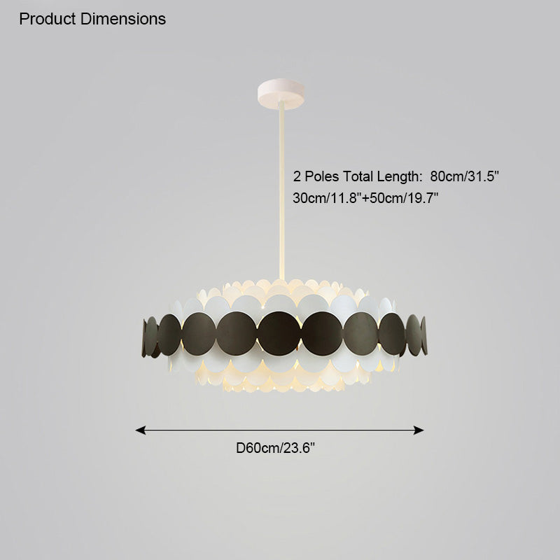 WOMO Scandi Scalloped Round Chandelier-WM2140