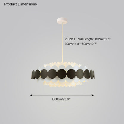 WOMO Scandi Scalloped Round Chandelier-WM2140
