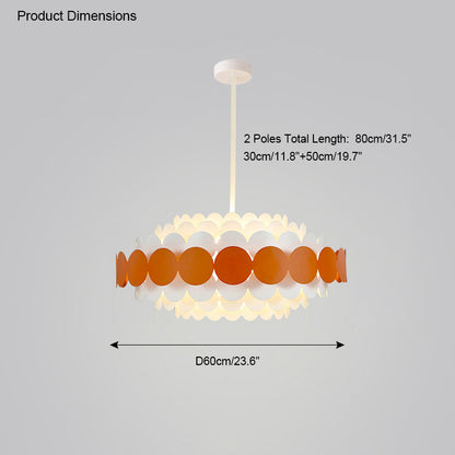 WOMO Scandi Scalloped Round Chandelier-WM2140