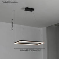 WOMO Metall Schwarzer LED Kronleuchter Rechteckig Für hohe decken-WM2120