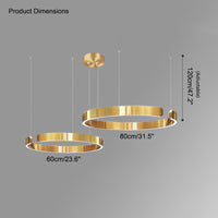 WOMO Schwarz/Gold Ring Led Kronleuchter-WM2009
