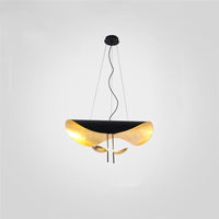WOMO Moderne Pendelleuchte Indirekt Schwarz Gold Esstisch Metall-WM2088
