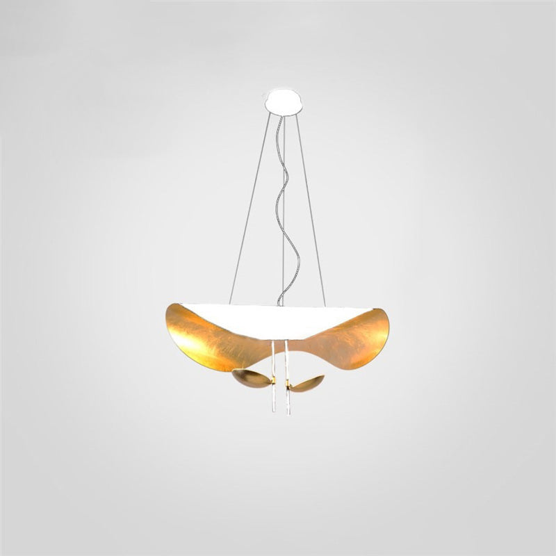 WOMO Moderne Pendelleuchte Indirekt Schwarz Gold Esstisch Metall-WM2088