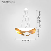 WOMO Moderne Pendelleuchte Indirekt Schwarz Gold Esstisch Metall-WM2088