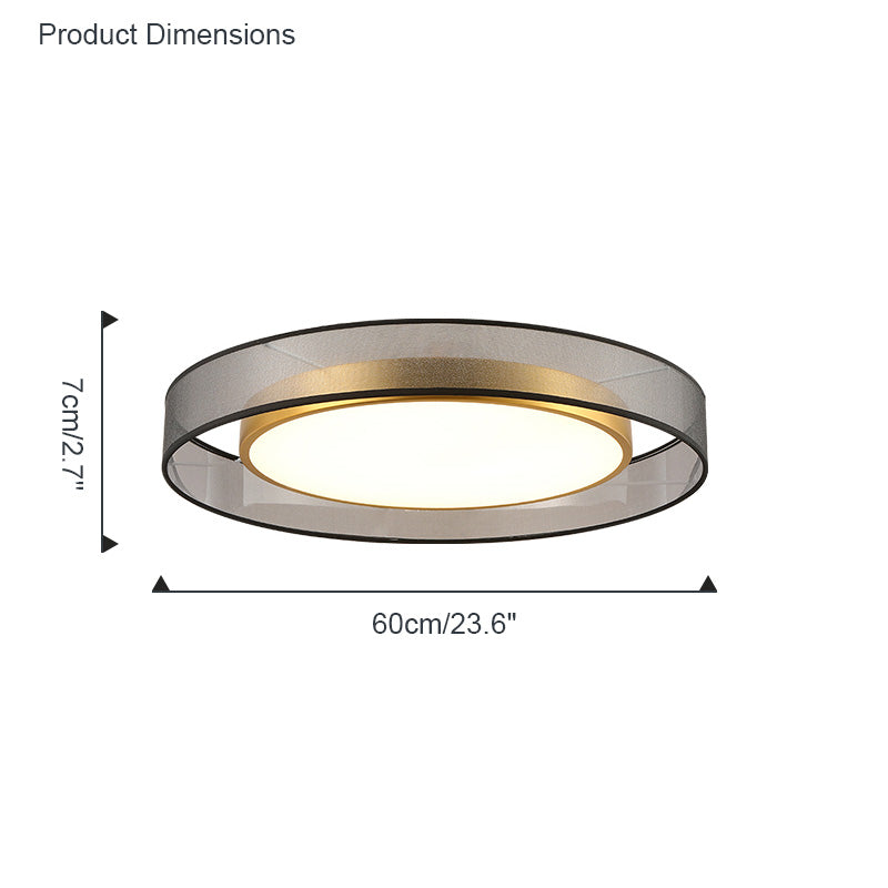 WOMO Plafonnier Rond en Tissu-WM1033